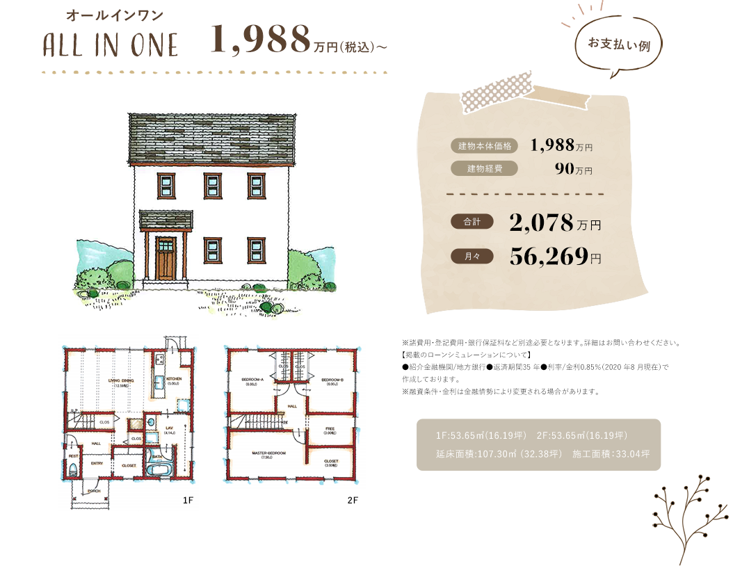 計1988万円　月々56,269円